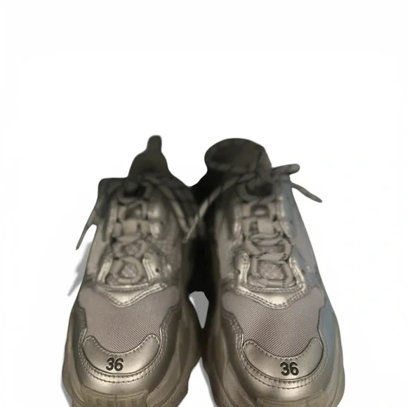 Balenciaga Triple S Sneakers in Metallic Silver - Picture 6 of 8